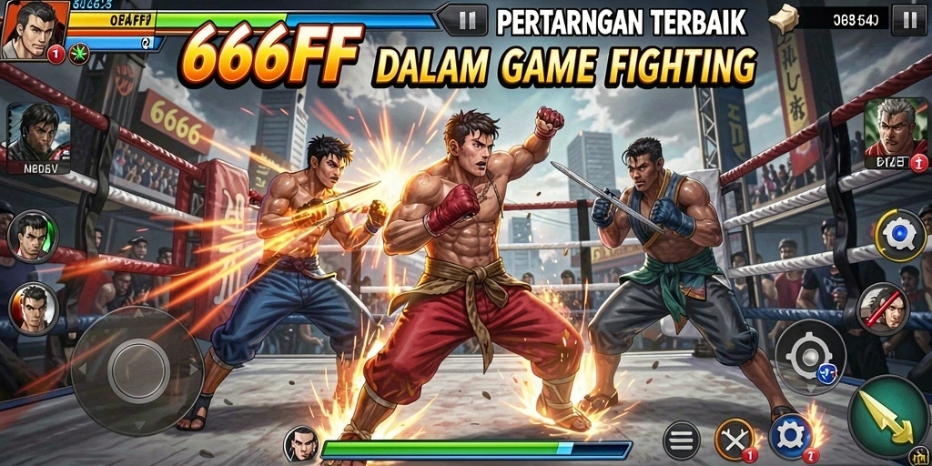 Tangkapan layar memperlihatkan intensitas pertarungan dalam 666FF.