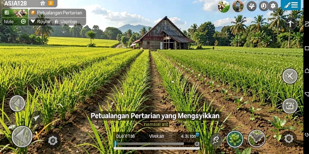 Screenshot ASIA128 menampilkan grafis pertanian yang memukau dan gameplay seru.