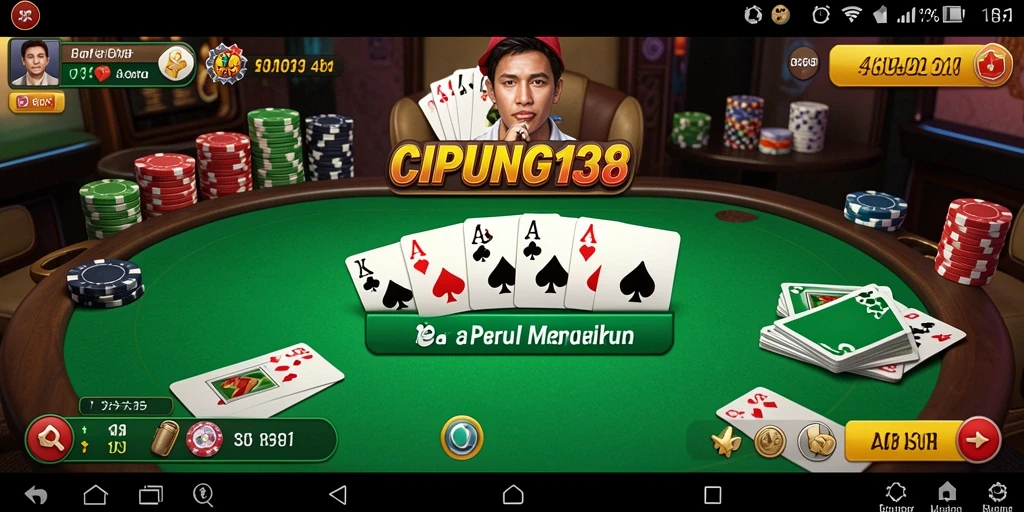 Screenshot gameplay <strong>CIPUNG138</strong> menampilkan momen seru permainan poker yang menegangkan.