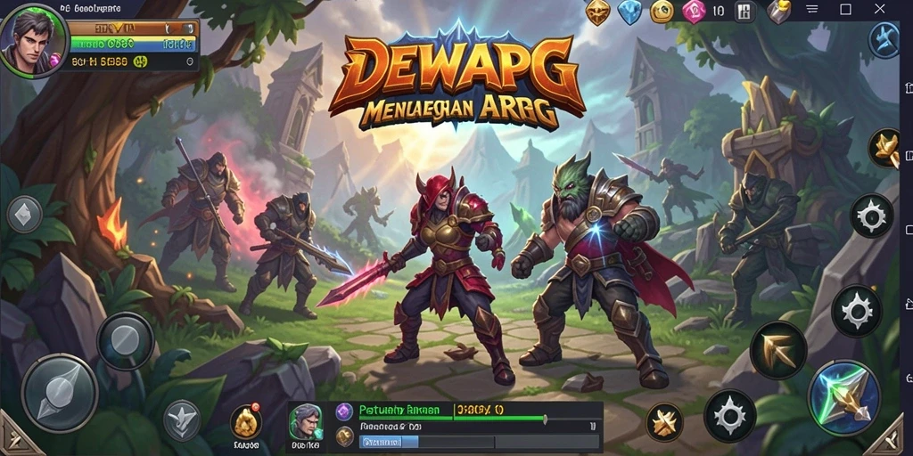 Screenshot gameplay DEWAPG dengan pertarungan yang intens dan grafis menawan.