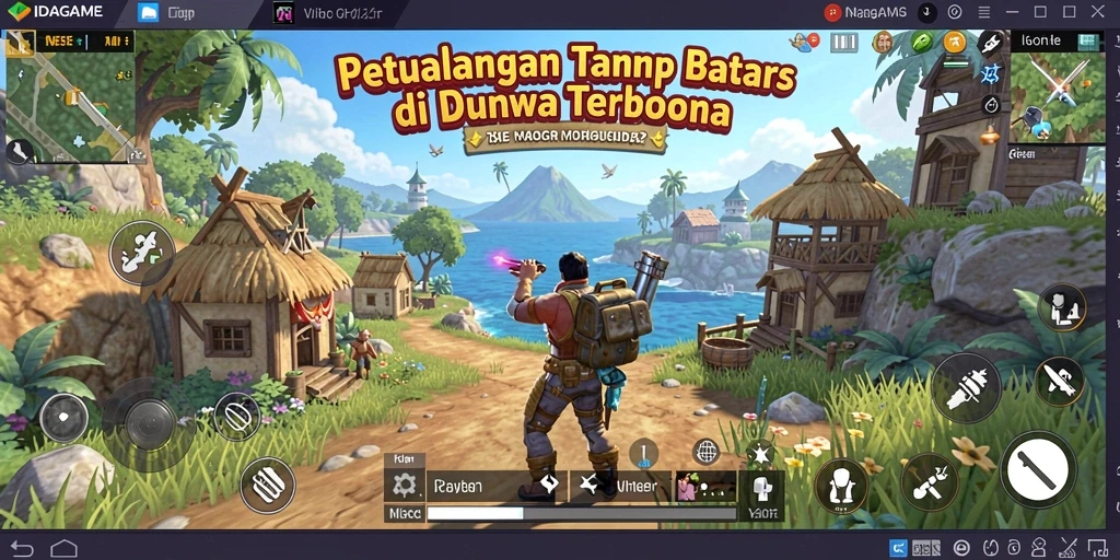 Tangkapan layar menampilkan momen seru saat menjelajahi dunia terbuka.