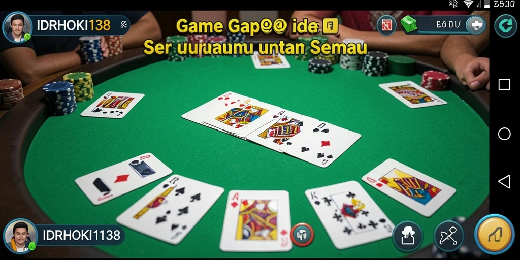 Tampilan gameplay Gaple seru di IDRHOKI138.