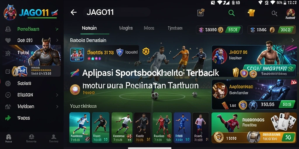 Tampilan utama JAGO11 dengan berbagai pilihan taruhan olahraga.