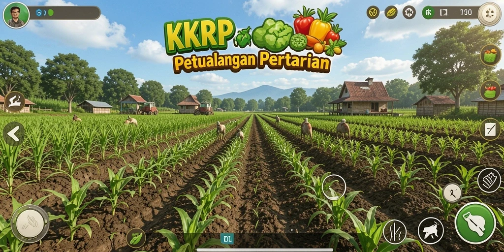 Menampilkan gameplay seru dari <strong>KKRP</strong> di dunia pertanian.