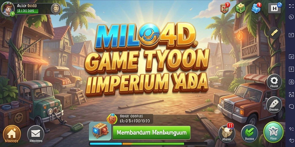 Tampilan gameplay seru dalam MILO4D dengan berbagai aspek manajemen bisnis.