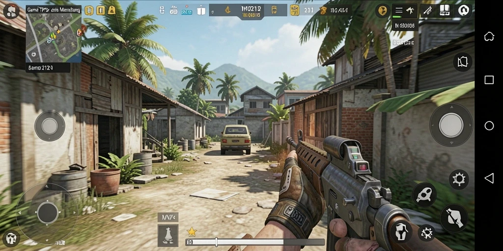 Tampilan gameplay seru dalam MPO2121 saat bertempur di arena
