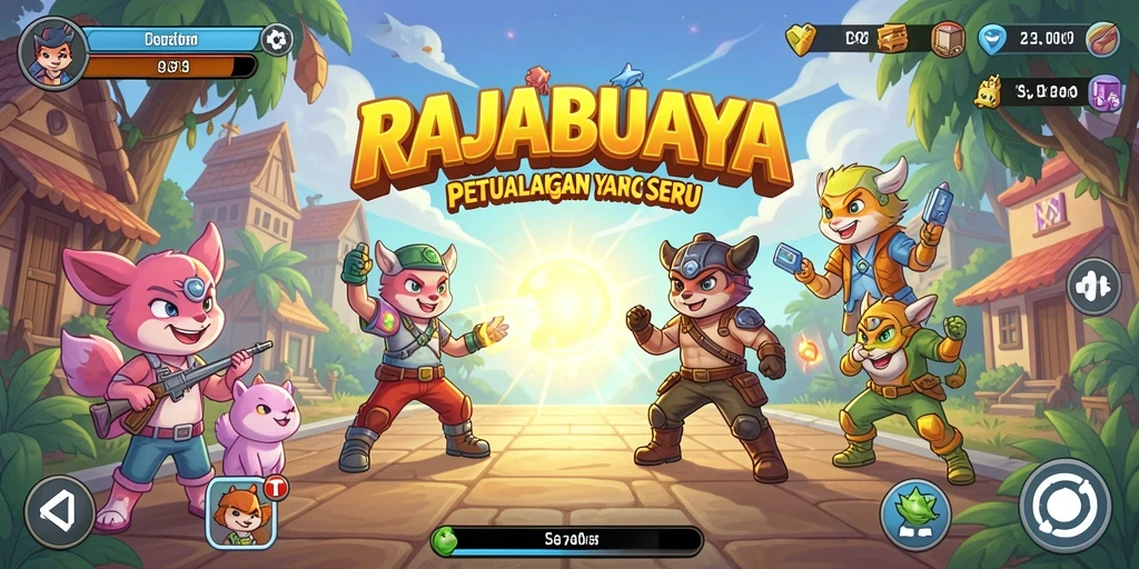 Tangkapan layar gameplay RAJABUAYA dengan aksi seru dan tantangan menarik.