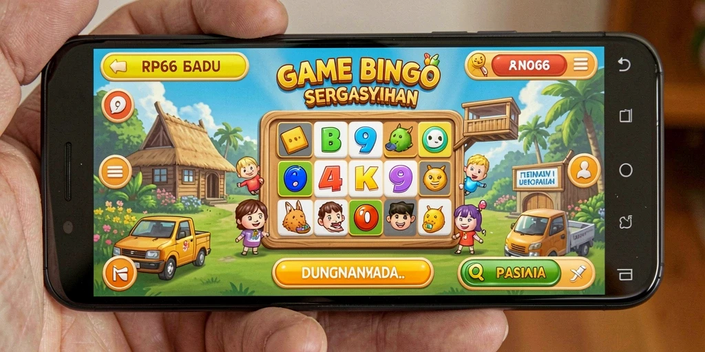 Tampilan gameplay seru di RP66 dengan suasana Bingo yang menyenangkan.