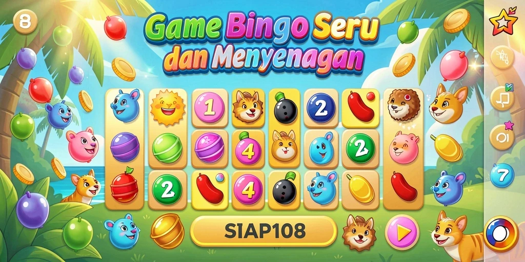 Tampilan gameplay SIAP108 yang menyenangkan saat bermain Bingo.