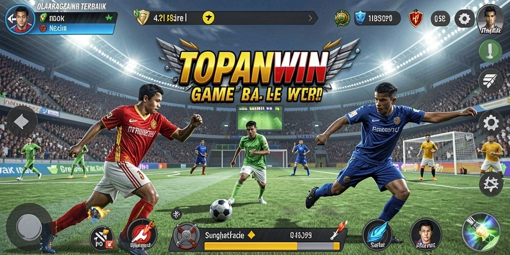 Tangkapan layar dari game TOPANWIN menunjukkan aksi seru dalam pertandingan olahraga.