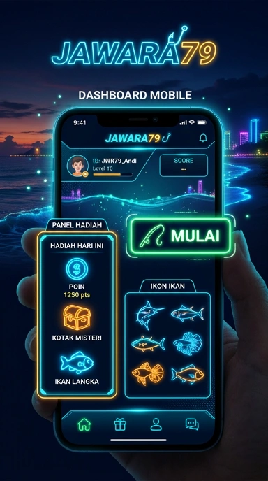 Screenshot antarmuka pengguna aplikasi jawara79 yang menarik.